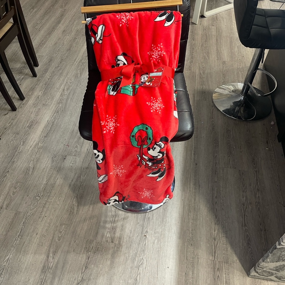 Disney Red Blanket with Mickey Mouse Design